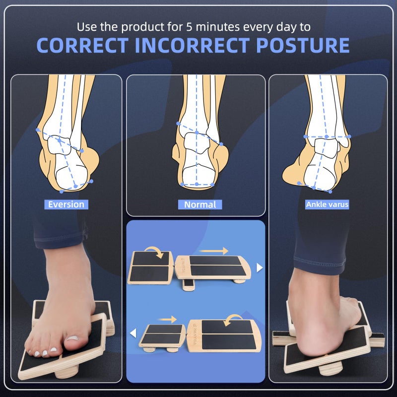 WANYIDA Ankle Foot Strengthener Exerciser for Sprained. Single Leg Balance Board, Posture Corrector, Foot Stretcher for Plantar Fasciitis Relief. Patent Pending - Image 5