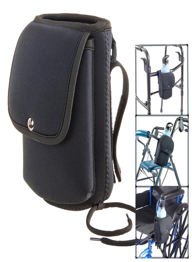 High Road Soft Bottle Holder with Phone Pocket - Insulating Cup Holder for Scooters, Walkers, Strollers and Wheelchairs - Image 1