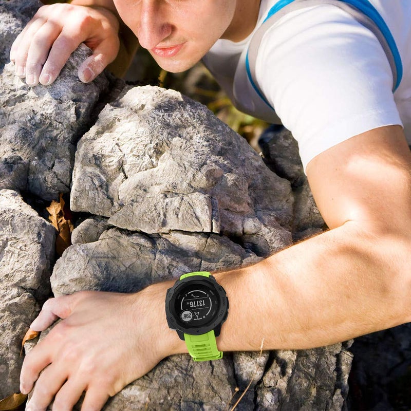 ANCOOL for Garmin Instinct Watch Bands,Soft Silicone Straps for Garmin Instinct Replacement Bands Compatible with Instinct 2/Instinct Solar/Esports/Tactical(Olive Green) - Image 5