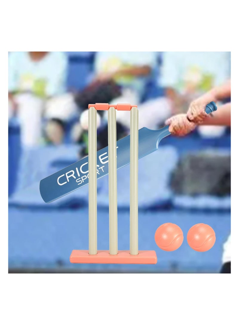 JOLLITY LLC Children Cricket Set ABS Kids Kit with Bat Stumps 2 Balls Cricket Equipment Outdoor Sports for Yard Backyard Beach Garden - Image 4