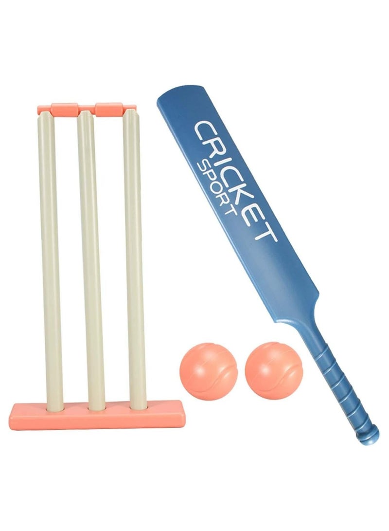 JOLLITY LLC Children Cricket Set ABS Kids Kit with Bat Stumps 2 Balls Cricket Equipment Outdoor Sports for Yard Backyard Beach Garden - Image 1
