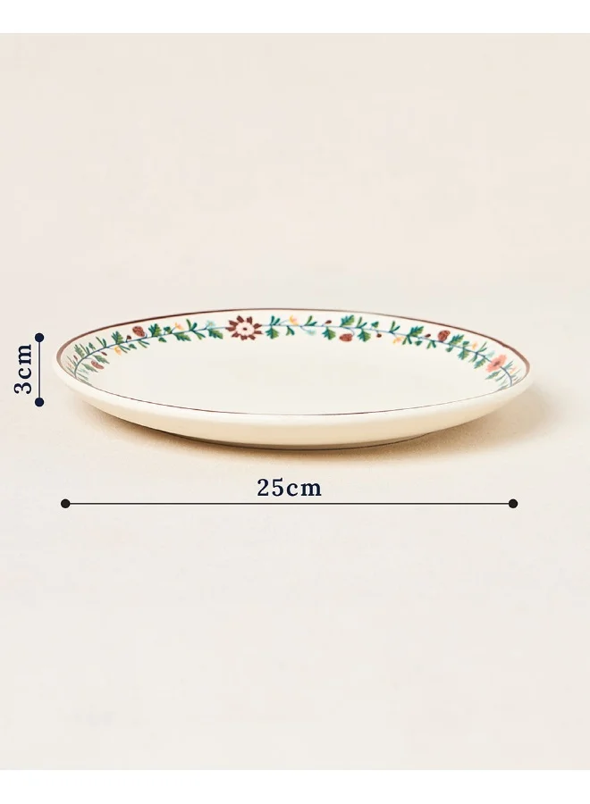 Chumbak Tiara Dinner Plate, 10" dia | Kashmir Trails