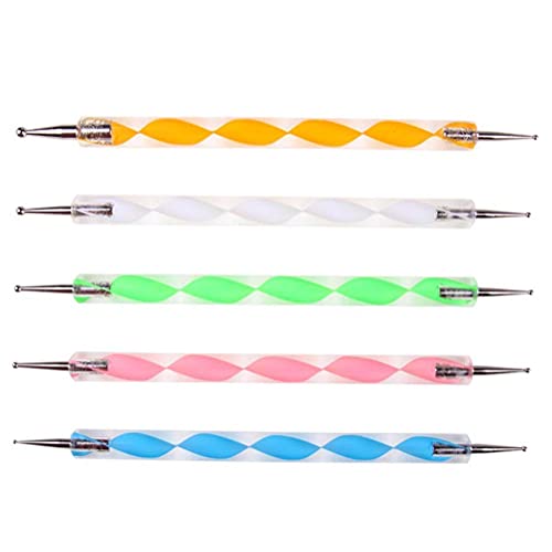 CraftDev Dotting Tool Set with Plastic Handle Emboss Tool, Mandala Tool, Foam Brush, and Piece Ball for Nail Art (22 Pc) - Image 3