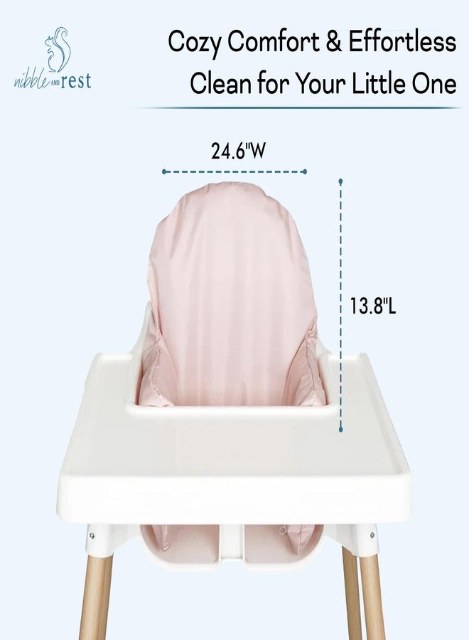 Nibble and Rest Highchair Cushion Cover, Compatible with IKEA Antilop Highchair, Stain-Proof, and Wipeable (Cushion NOT Included) (Dusty Pink) - Image 2