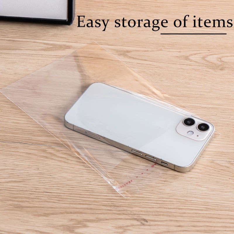 180 Transparent OPP Plastic Bags with Adhesive Seal Double Layered 0.058mm Thickness 180PCS Size Assorted for Party Favors Wedding Gifts Books Crafts Jewelry Stationery Clothing - Image 4