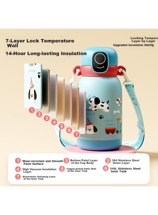 Relea Smart Fingerprint Cup With Bluetooth Unlock And Password, Children's Insulated Cup, 316l Straw Water Bottle, Student Cup, Birthday Gift - Image 5