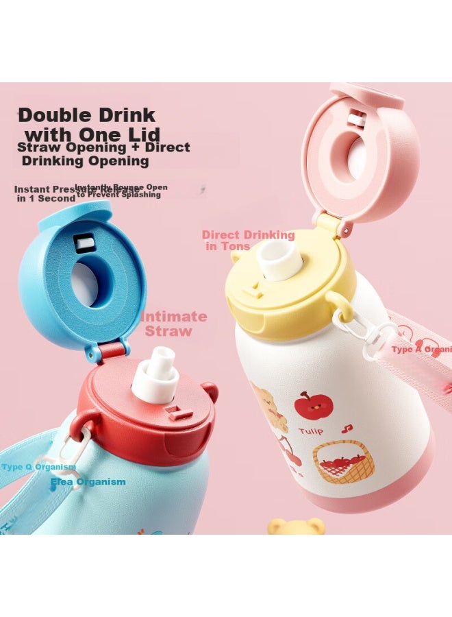 Relea Smart Fingerprint Cup With Bluetooth Unlock And Password, Children's Insulated Cup, 316l Straw Water Bottle, Student Cup, Birthday Gift - Image 4