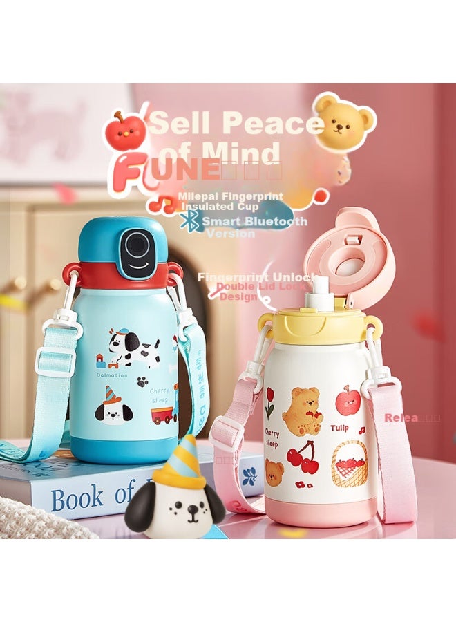 Relea Smart Fingerprint Cup With Bluetooth Unlock And Password, Children's Insulated Cup, 316l Straw Water Bottle, Student Cup, Birthday Gift - Image 1