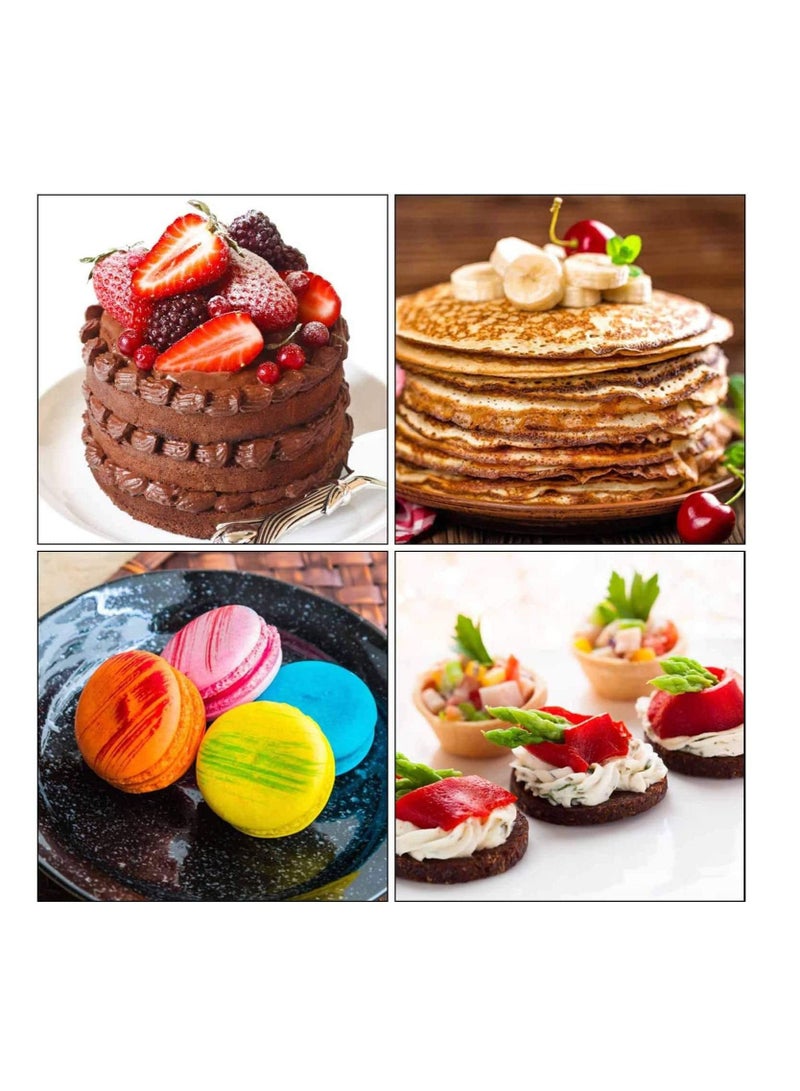 8-Piece Set of Round Mousse Ring Moulds for Cake Decoration and Baking - Image 5