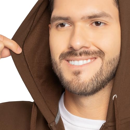 Fruit of the Loom Men's Eversoft Fleece Hoodies (Regular & Big Man), Full Zip - Warm Mocha, Medium - Image 5