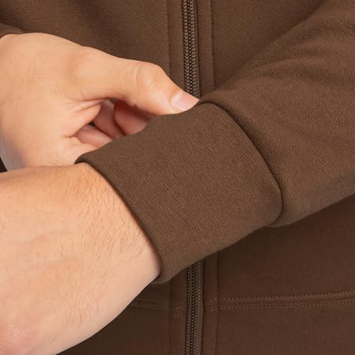 Fruit of the Loom Men's Eversoft Fleece Hoodies (Regular & Big Man), Full Zip - Warm Mocha, Medium - Image 4