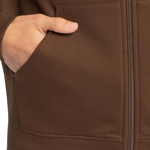 Fruit of the Loom Men's Eversoft Fleece Hoodies (Regular & Big Man), Full Zip - Warm Mocha, Medium - Image 3