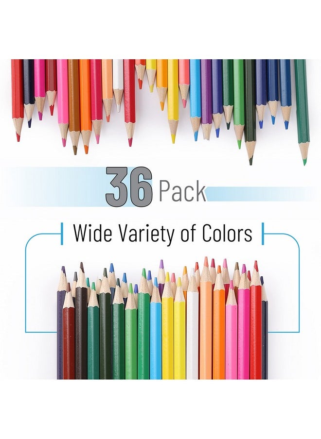 Mr. Pen - Colored Pencils, 36 Pack, Color Pencil Set, Color Pencils, Map Pencils, Colored Pencils For Adults, Colored Pencils For Kids, Colored Pencils For Adult Coloring, Coloring Pencils For Adults - Image 1