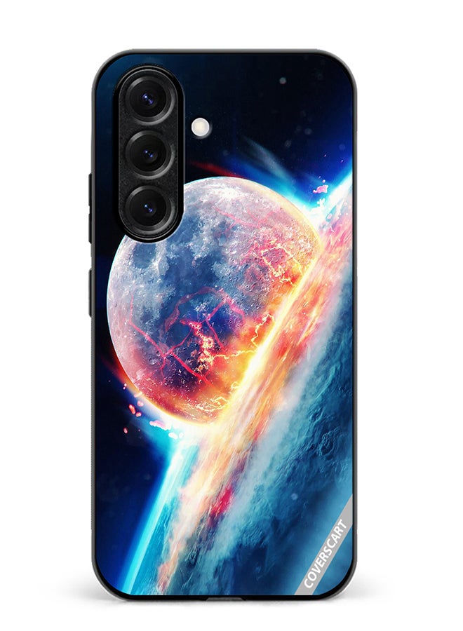 VR CREATIVE Protective Case Cover For Samsung Galaxy S25 Plus Fallen Moon Design Multicolour