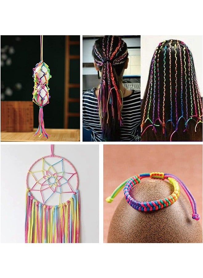 20M 0.7mm Colorful Nylon Beading Cord, Inelasticity Bracelet Macrame Thread String Roll, DIY Jewelry Making Crafts(Colorful) - Image 3