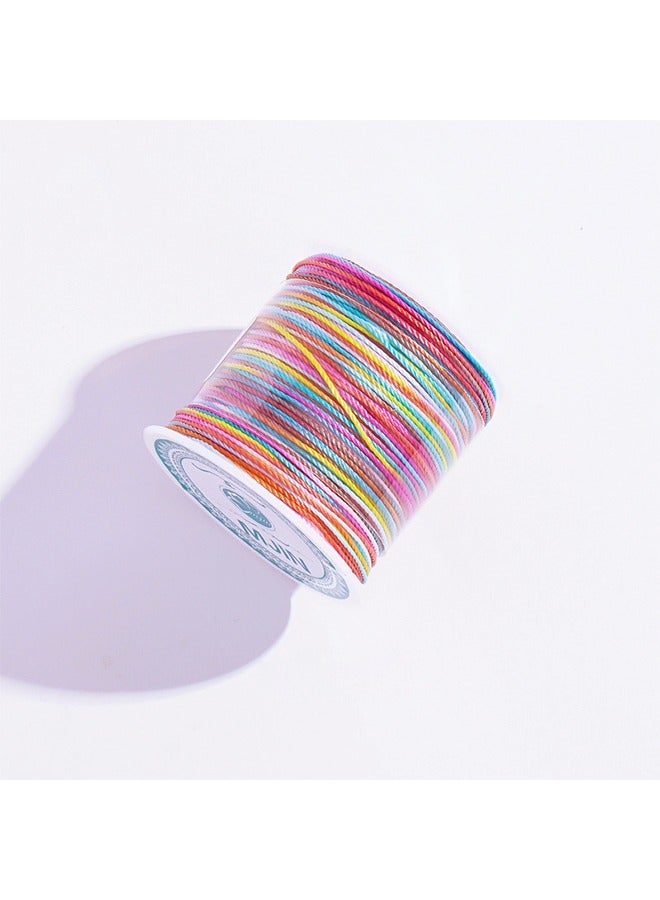 20M 0.7mm Colorful Nylon Beading Cord, Inelasticity Bracelet Macrame Thread String Roll, DIY Jewelry Making Crafts(Colorful) - Image 5
