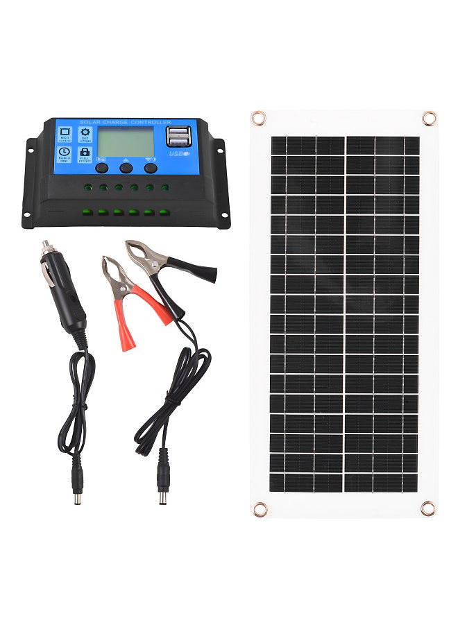 Generic 20 Watt 12 Volt Solar Panel Kit Waterproof Solar Panel with High Efficiency Polycrystalline Silicon Solar Panel and 300W 60A PWM Charge Controller for RV / Camper / Vehicle / Caravan  - Image 1
