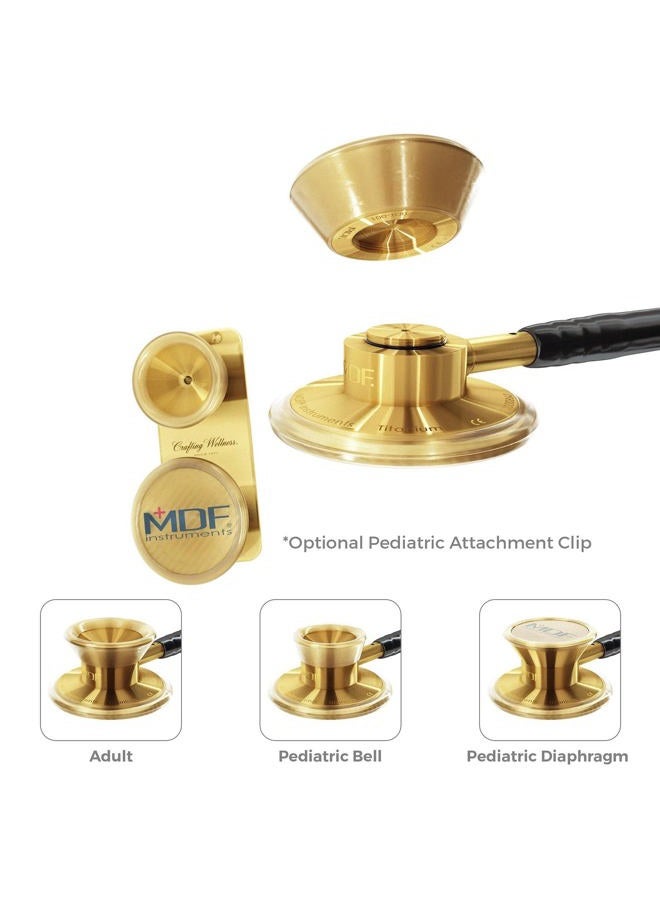 MDF Instruments MDF Pediatric Clip On Fixing for epoch MD ONE Titanium Stethoscope Gold - Image 2