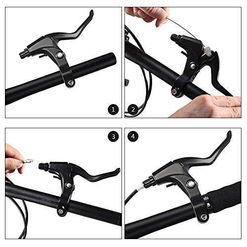 Yimaa 1 Pair Bicycle Brake Levers Universal Bike Brakes Handle Replacement Aluminum Bycicle Parts and Accessories for Mountain Bike, Road Bike, Folding Bike, MTB, 2.2cm Diameter - Image 2