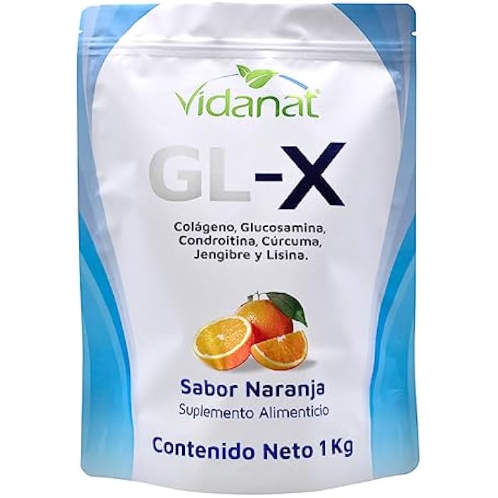 Vidanat GL-X Orange 1Kg – Joint Support with Glucosamine, Chondroitin, Turmeric Root & Collagen – Helps Mobility, Flexibility & Cartilage Health – Orange Flavor - Image 1