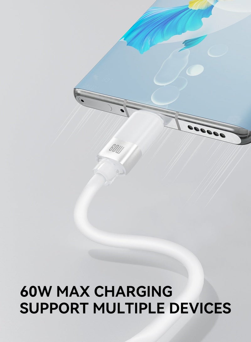 فو ميالتكنولوجيا المحدودة كابل بيانات USB Type-C إلى C بقوة 60 واط، مادة سيليكون ناعمة وصديقة للبشرة، متوافق مع iPhone 17/16 وسامسونج وهواوي وشاومي وAirPods وiPad Pro والأجهزة اللوحية، 1.2 متر - Image 4