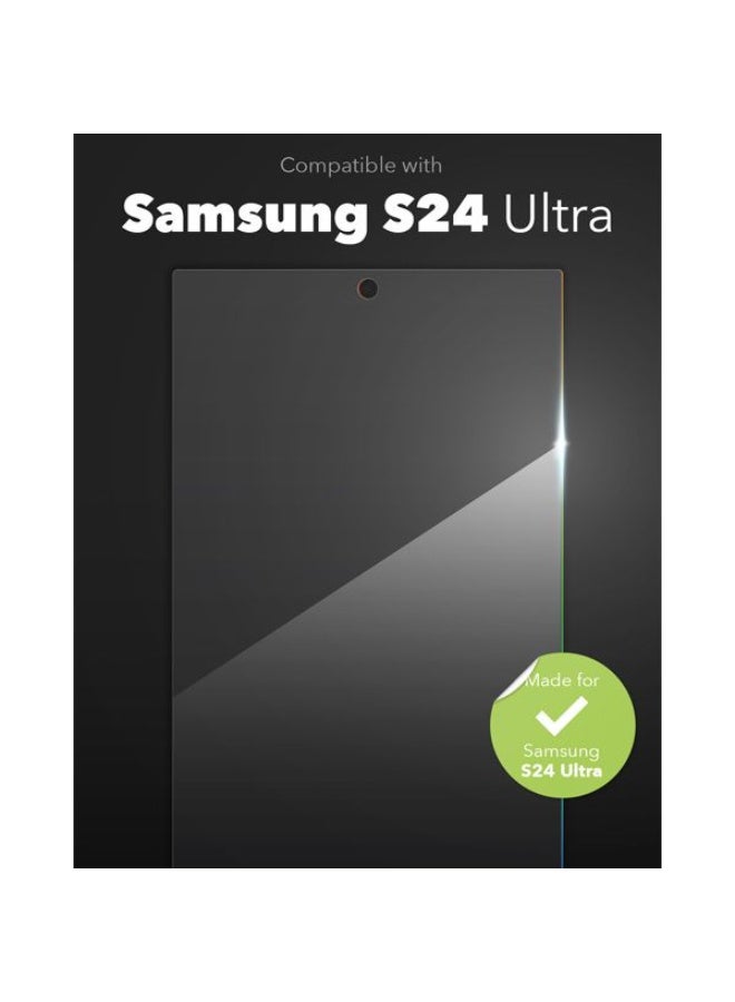 بروستايل واقي شاشة سامسونج جالكسي S24 ألترا - شفاف عالي الدقة، مقاوم للخدش، مناسب للحافظات، يدعم فتح القفل ببصمة الإصبع - Image 3