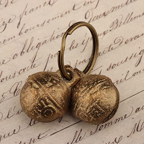 kcrygogo Bells for Cat Collars - 2 Pack Copper Bells for Little Dogs & Cats Noise Maker Anti-Theft Bell Come with Silver Pet Anti-Lost ID Pendant Tags (2Set) - Image 2