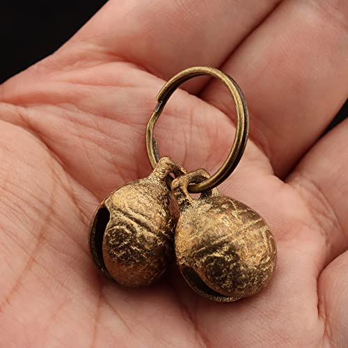 kcrygogo Bells for Cat Collars - 2 Pack Copper Bells for Little Dogs & Cats Noise Maker Anti-Theft Bell Come with Silver Pet Anti-Lost ID Pendant Tags (2Set) - Image 4