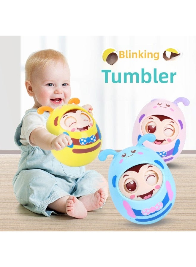 Tumbler Toy Baby 6 Months Baby Puzzle Early Education Child 0-1 Eyes Nod To Soothe Children Rattle Doll-Color:Color Ball Color Perception (12 Months Baby) 060 - Image 2