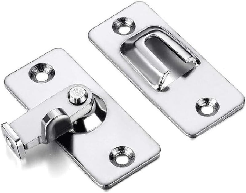 dingchi Door Hasp Latch 90 Degree, Stainless Steel Safety Angle Locking Latch for Push/Sliding/Barn Door, Satin Nickel - Image 5