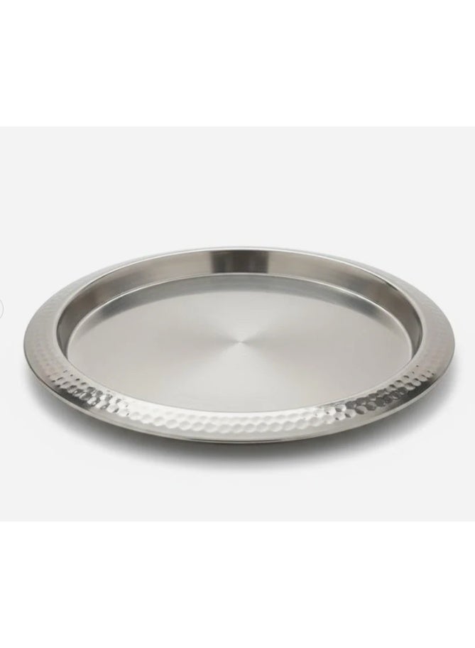 فينوس صينية فينوس هاردوير فولاذية - لمسة نهائية فضية | صينية تقديم فاخرة ٣٥ سم - Image 2