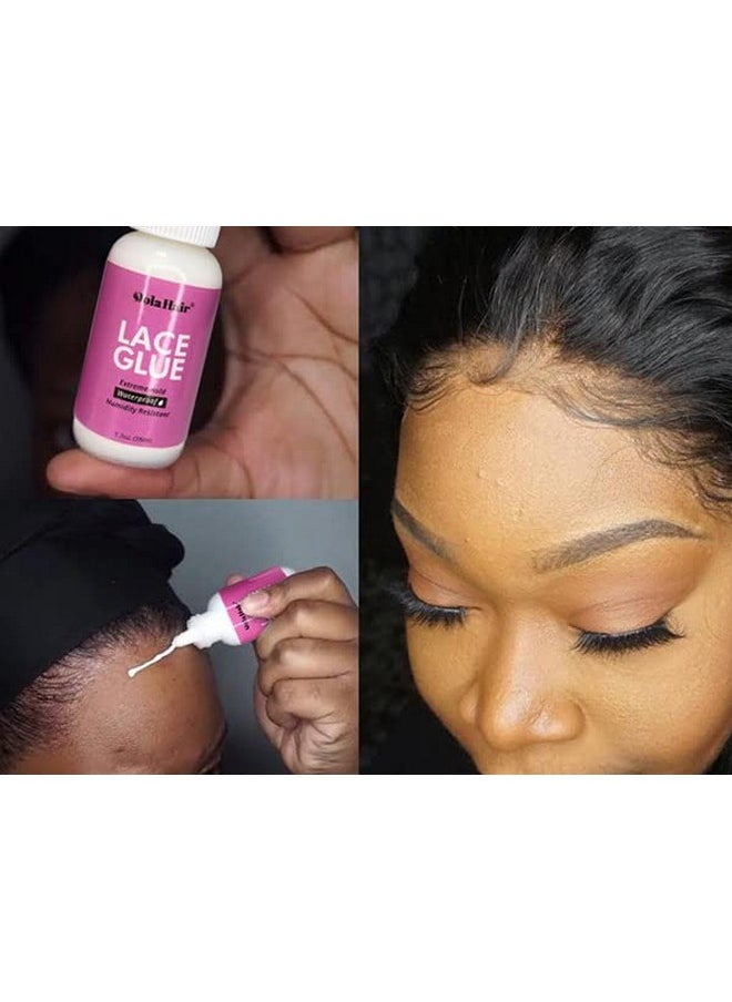 Dolahair Lace Glue For Wigs, Wig Glue For Front Lace Wig Waterproof Super Hold Hair Glue For Weave, Invisible Hair Bonding Glue Extreme Hold For Hair Systems (Lace Glue+2 Wig Bands)  - Image 5