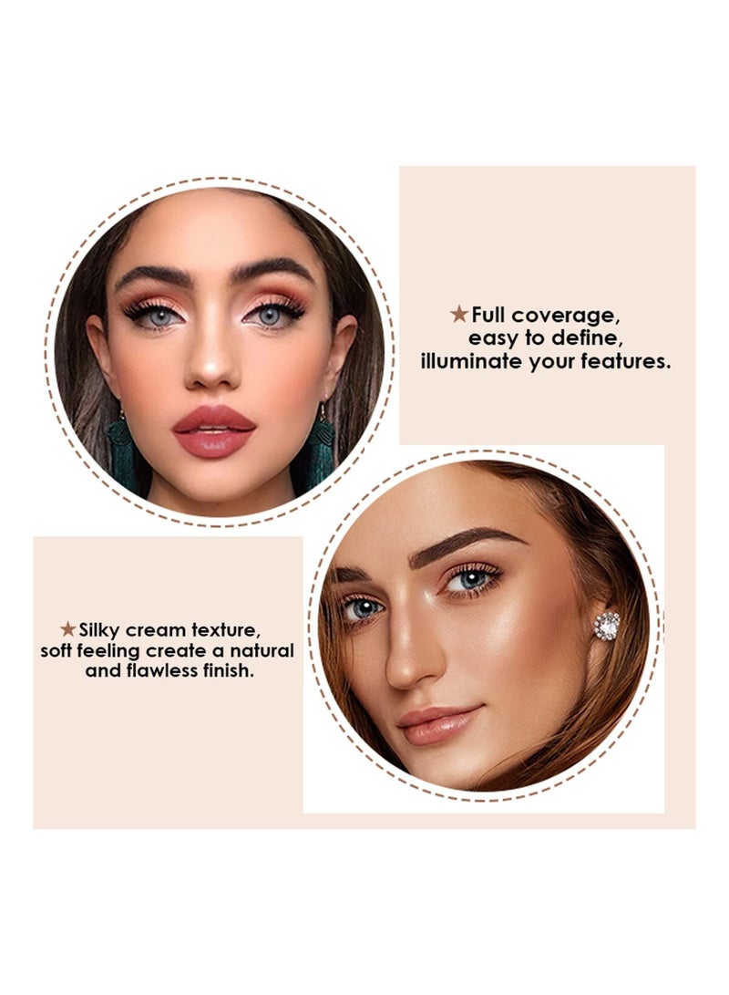 SYOSI 2023 Upgraded Version of Concealer Stick 6 Colors Concealer Highlight Stick 2 in 1 Double Head Repair Cream Repair Waterproof Professional Facial Repair - Image 5