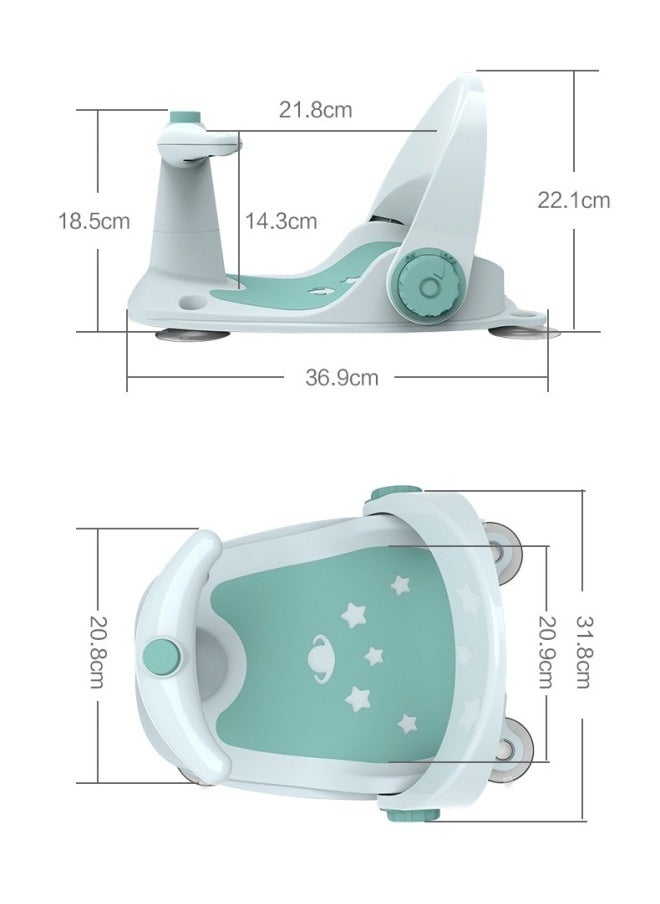MIXDE Baby Bathtub Seat with Adjustable Backrest Support, Suction Cups, Non-Slip Mat for 6-18 Months  - Image 3