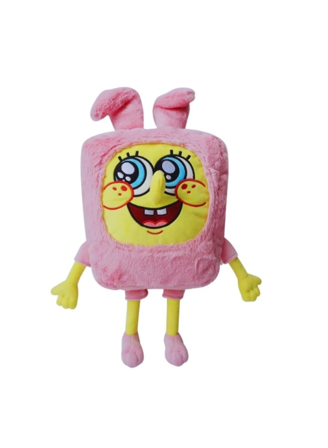 سبونج بوب لعبة سبونج بوب سكوير بانتس المحشوة باللون الوردي والأصفر 42 سم - Image 1