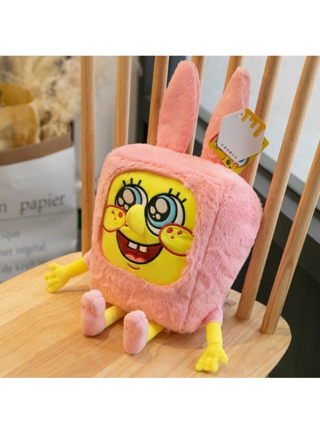 سبونج بوب لعبة سبونج بوب سكوير بانتس المحشوة باللون الوردي والأصفر 42 سم - Image 2