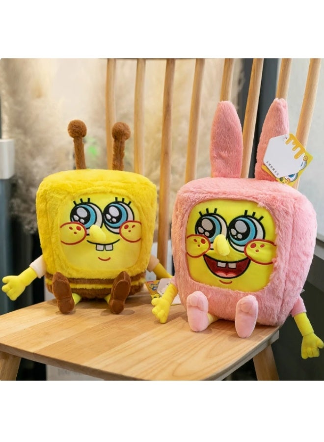 سبونج بوب لعبة سبونج بوب سكوير بانتس المحشوة باللون الوردي والأصفر 42 سم - Image 3