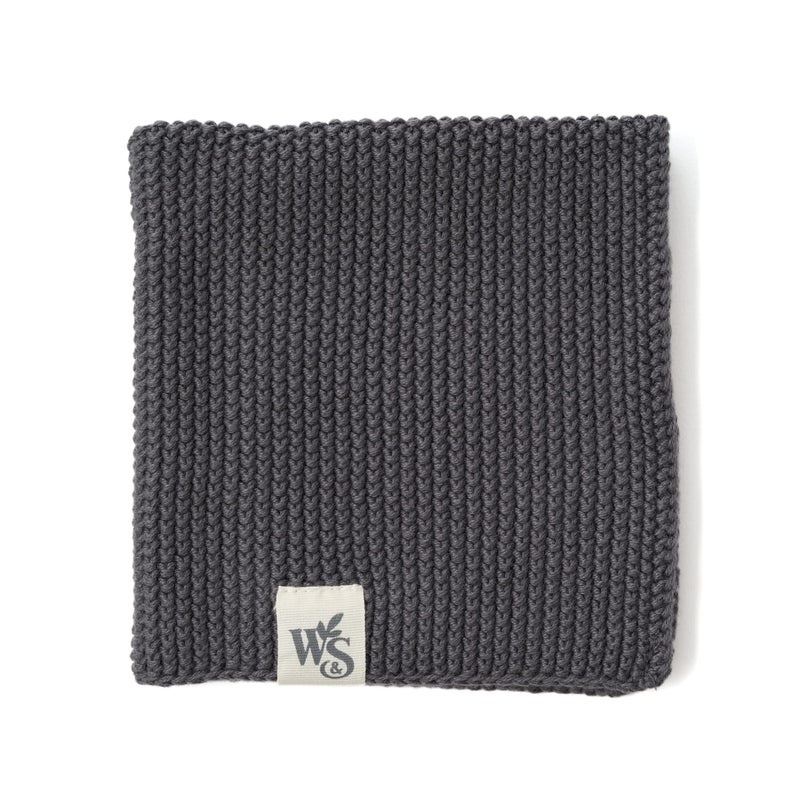 Wild Stone Wild & Stone | Organic Cotton Dish Cloth | Eco-Friendly Kitchen Cloth | Biodegradable & Compostable Cleaning Cloth | Slate Grey - Image 2