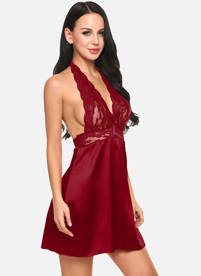 FIMS Satin Halter Neck Baby Doll - Image 3