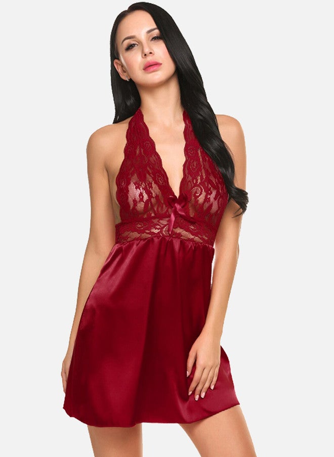 FIMS Satin Halter Neck Baby Doll - Image 5