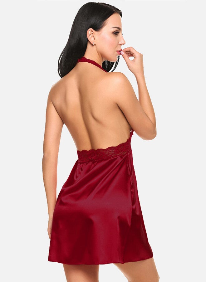 FIMS Satin Halter Neck Baby Doll - Image 4