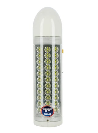 فانوس طوارئ ثلاثي الأبعاد عالي الطاقة، بطارية الرصاص الحمضية، 33 قطعة 2835SMD LED | حماية الشحن الزائد | زجاج بي سي غير قابل للكسر | إضاءة أوتوماتيكية | مخرج USB كستنائي كستنائي - view 5