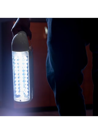 فانوس طوارئ ثلاثي الأبعاد عالي الطاقة، بطارية الرصاص الحمضية، 33 قطعة 2835SMD LED | حماية الشحن الزائد | زجاج بي سي غير قابل للكسر | إضاءة أوتوماتيكية | مخرج USB كستنائي كستنائي - view 4