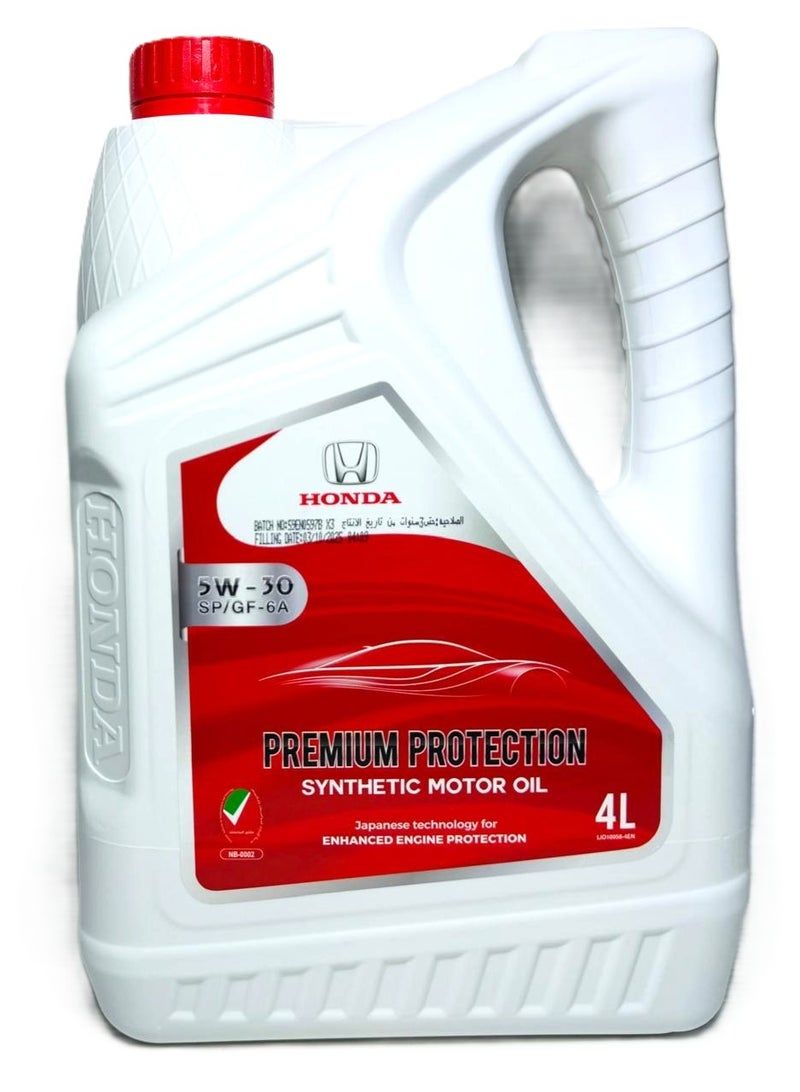 Honda 5W-30 Genuine Fully Synthetic GF-6A SP Engine Oil 4Ltr - Image 1