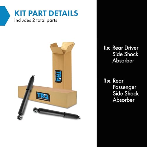 TRQ Rear Shock Absorber Set Compatible with 2006-2012 Ford Fusion 2007-2012 Lincoln MKZ 2006 Zephyr 2003-2008 Mazda 6 2006-2011 Mercury Milan - Image 2
