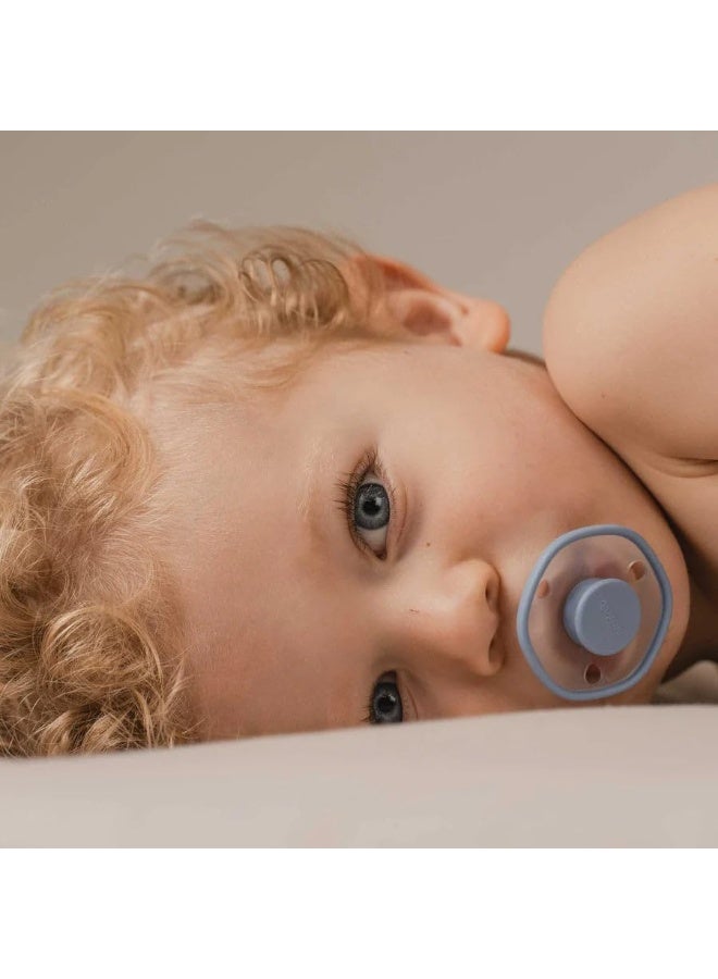 Emulait Baby Pacifier (2 Pack): 0-6 Months - Blu - Image 3