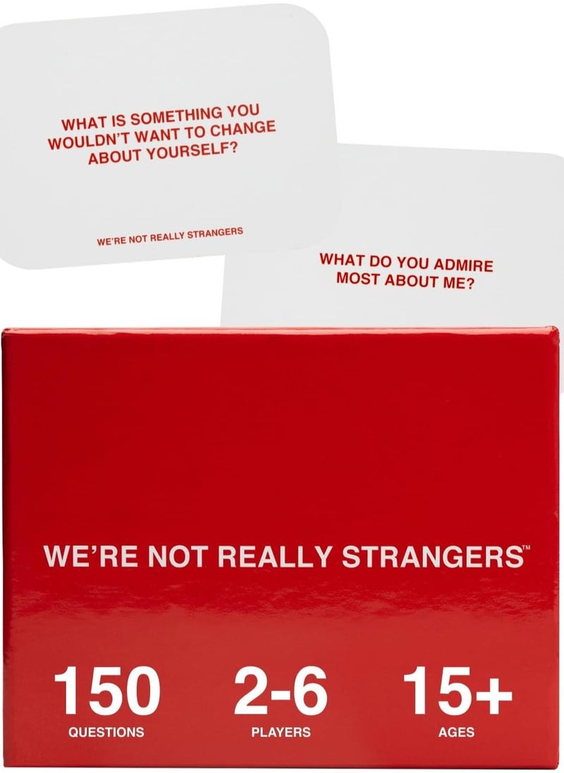 Zashe WE'RE NOT REALLY STRANGERS Card Game – 150 Conversation Cards for Adults, Teens, Couples, and Strangers  - Image 1