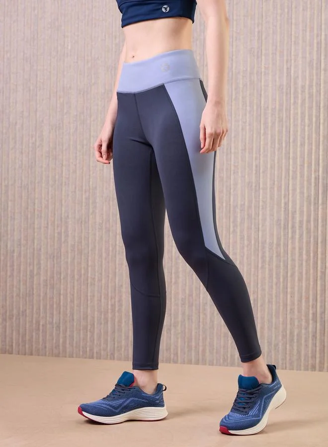 Technosport Women Color Block Tights with Side Pocket