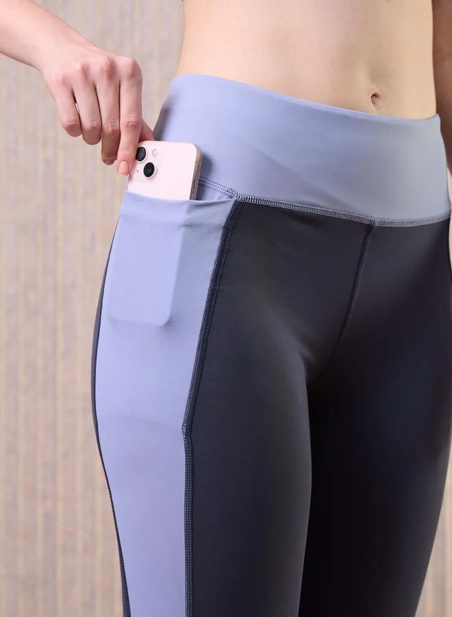 Technosport Technosport Women Color Block Tights with Side Pocket