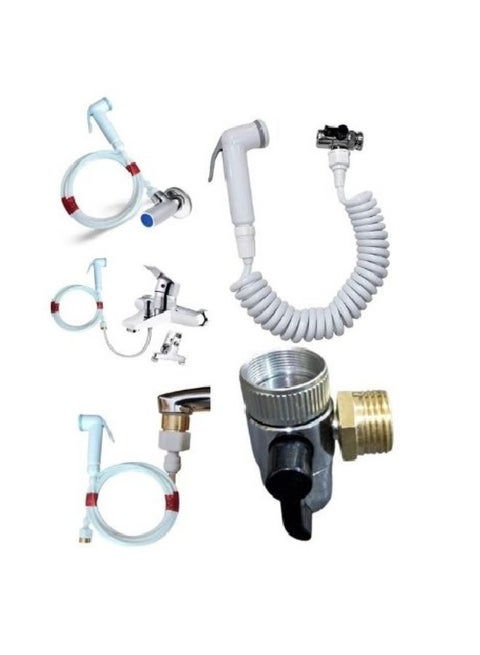 Travel bidet with spiral hose + bidet with an additional 10-meter hose